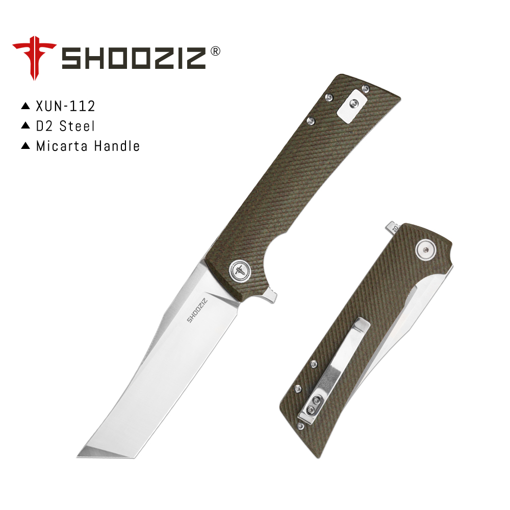 Edc Carry Clip - Shooziz XUN112 EDC-zakmes met clip, 3,55