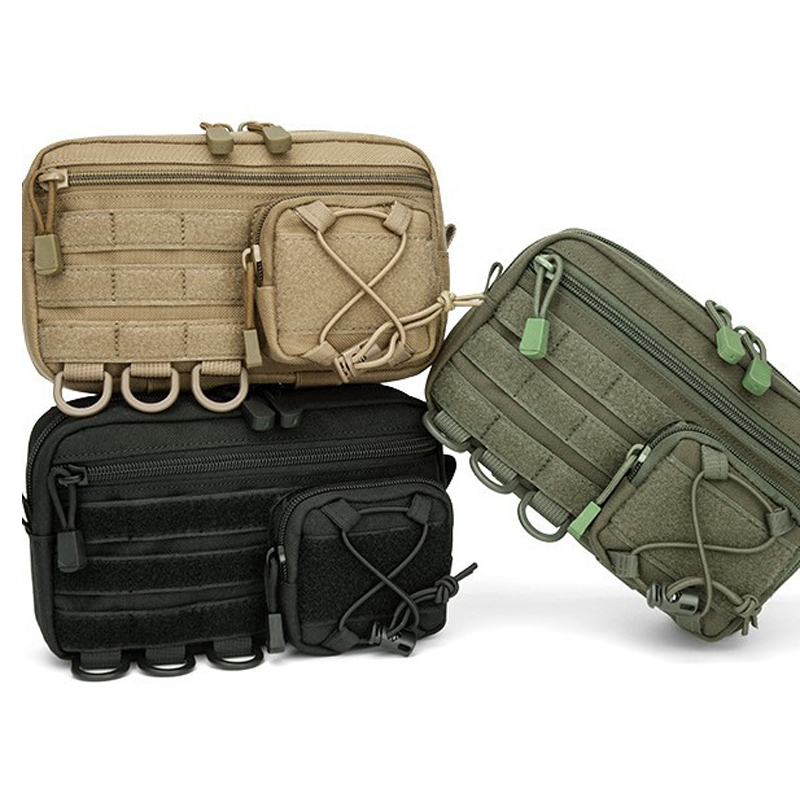 Edc Carry Fanny Pack - Tactisch Molle horizontaal beheerdertasje met trekkoord
