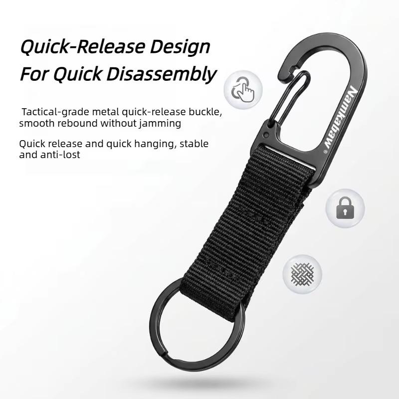Edc Carry Clip - Compacte mini-webbing karabijnhaak met veer, snelkoppeling,