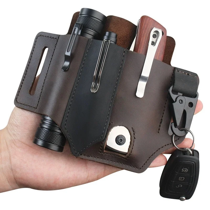 Koeienhuid Taille Hanger Draag - Leather Edc. Carry Pouch recensie en prijs