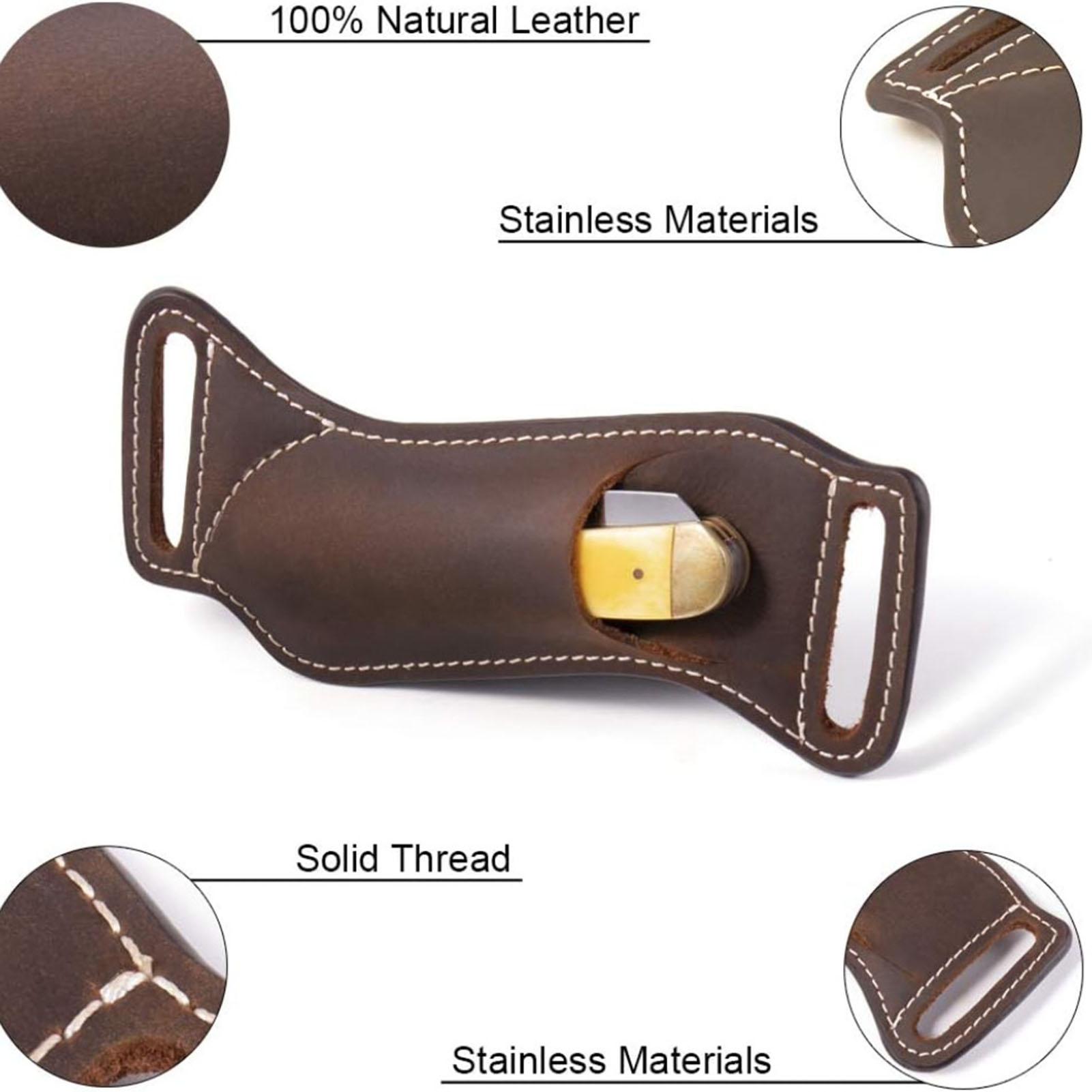 1-pack lederen etui voor vouwm - Leather Edc. Carry Pouch recensie en prijs